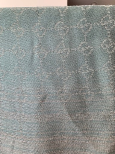 グッチ】本場イタリアにて購入 本物 水色 ストール