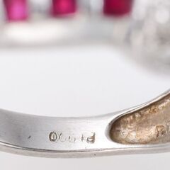 Pt900 ルビー・ダイヤモンド 指輪 品番r21-448