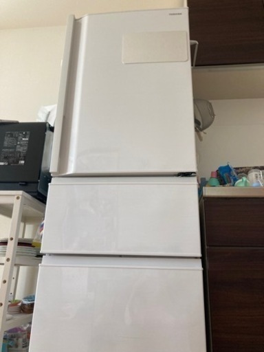 再値下げ】東芝 ベジータ 冷蔵庫 アイボリー 冷蔵庫マット付 | www