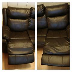 【値下げしました】ドイツlimoss社製電動モーター使用 高級電動リクライニングソファー 極美品