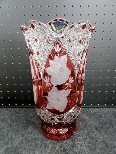 ■POLONIA ポロニア クリスタルガラス 花瓶 25.5cm ポーランド製 置物 インテリア 札幌 中央区 南12条店