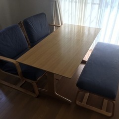 決定しました 無印良品 リビングでもダイニングでもつかえるテーブルセット