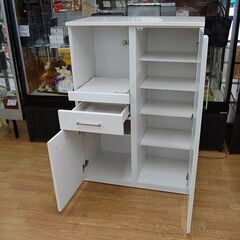 ニトリ ミドルレンジボード 幅80×奥40×高115cm 白エナメル コンセント 