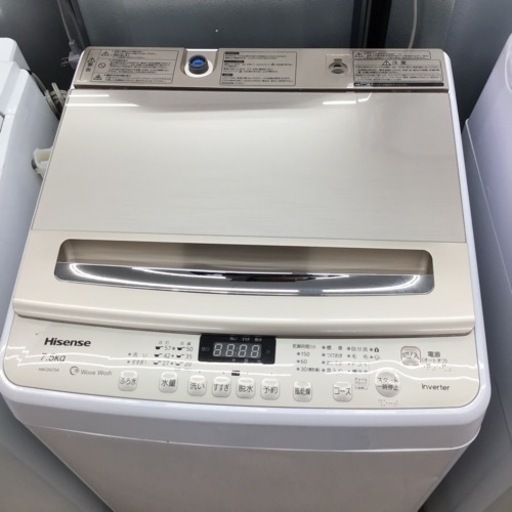 #E-51【ご来店頂ける方限定】Hisenseの7、5Kg洗濯機です