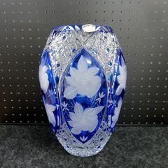 ■POLONIA ポロニア クリスタルガラス 花瓶 30.5cm...