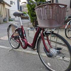 miyata lilly 26インチ　電動自転車　鍵、バッテリー、充電器あり　ワインレッド
　埼玉県狭山市引取限定