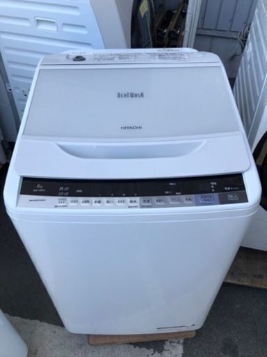 日立 全自動洗濯機 ビートウォッシュ2017年式 8kg ホワイト BW-V80B W