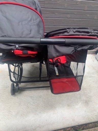 ココロン ツイン レッド 横型二人乗りベビーカー 双子用 年子用