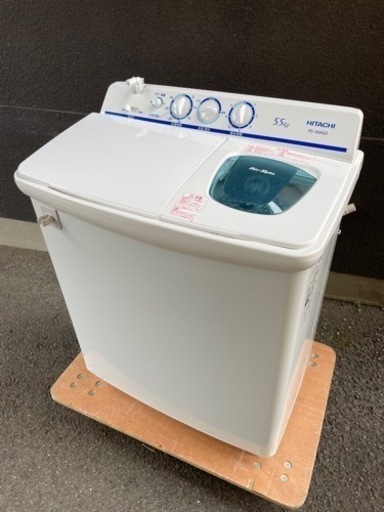 受付終了※大幅値下げ❗️早い物勝ち❗️【特価／美品】日立　2槽式　電気洗濯機　PS-55AS2 5.5kg 2021年製　香川県内配送無料❗️