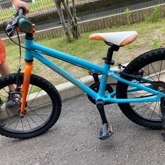 ヨツバサイクル16 キッズバイク　ラムネブルー