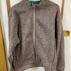 無印良品 ニットフリーススタンドカラージャケット紳士Ｍ・モカブラウン