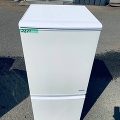 2611番 シャープ✨冷凍冷蔵庫✨SJ-C14Y-W‼️