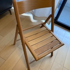 （決定済・美品）無印良品 折り畳み椅子 木製