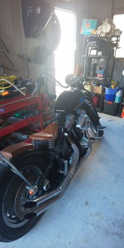 FXSTSB ～ 96年式  自作カスタム仕様（タンク・Rフェンダー・マフラー等） ～ 車検切れ （ナンバーあり）～ 全面修理要 （5年以上放置） FXSTSB ～ 96年式 自作カスタム仕様（タンク・Rフェンダー・マフラー等