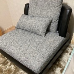 イーサンアレン 1人掛けソファ ストライプ柄