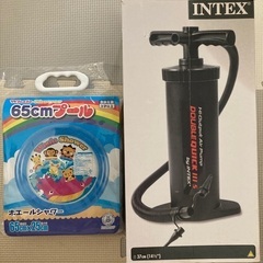 値下げ！新品ビニールプール&空気入れ