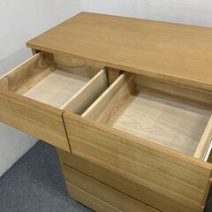 廃盤希少 MUJI/無印良品 タモ材チェスト2点セット 6段＆4段 幅