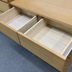 廃盤希少 MUJI/無印良品 タモ材チェスト2点セット 6段＆4段 幅