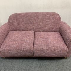 Francfranc/フランフラン ヌボラ 2P/1P ソファ2点セット ピンク シンプルデザイン おしゃれ インテリア 中古家具 店頭引取歓迎 R7182)