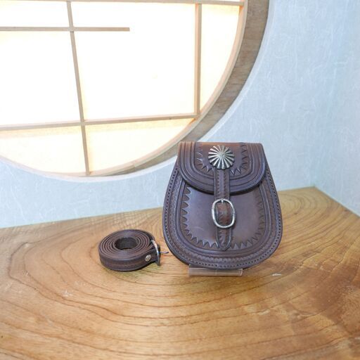 ラルフローレン革レザーウエスタンポーチ　RRL