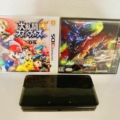 ニンテンドー 3DS 本体 ブラック スマブラ モンハン　拡張ス...