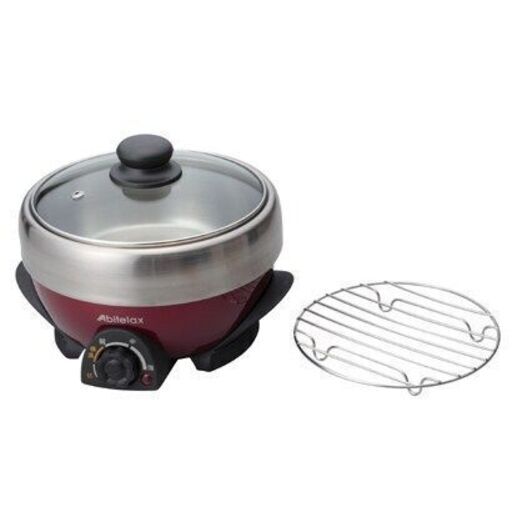 【新品/未開封】/Abitelax アビテラックス ミニグリルパン APN-20G-R  卓上調理器 グリル鍋 電気鍋 ■管理番号L26547AWS23-230121-10-3