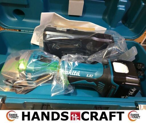 マキタ GA400DRF 充電ディスクグラインダ　未使用品　バッテリ14.4v 3.0ah一個/充電器/ケース付き　【ハンズクラフト宜野湾店】