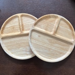 木製プレート　お皿　仕切りプレート　ニトリ