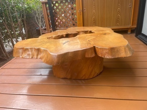 高級一枚板 テーブル 座卓 天然木 古民家 レトロ アンティーク 