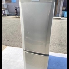 2017年製　三菱2ドア冷蔵庫　シルバー