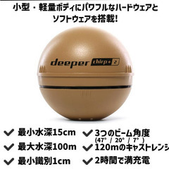魚群探知機DeeperSmartSonar CHIRP+2 小型 GPS内臓
