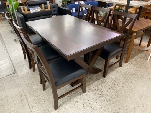 【愛品館 江戸川店】BAYSIDE FURNISHINGS（ベイサイドファニシング） エクステンションダイニングテーブル7点セット ID:152-008662-007