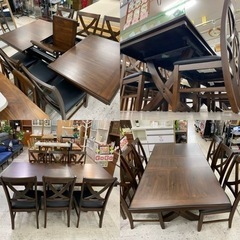 【愛品館 江戸川店】BAYSIDE FURNISHINGS（ベイサイドファニシング） エクステンションダイニングテーブル7点セット ID:152-008662-007 