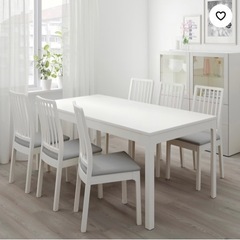 IKEA ダイニングテーブル　伸縮可能　テーブルのみ！