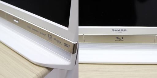 店S531)液晶テレビ SHARP シャープ AQUOS アクオス LC-24R30 2015年製 24V型 HDD搭載 BDドライブ 地上 BS CS ホワイト