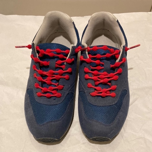 ピンク・ブルー USA製M996NRJ新品22.5cmネイビーxレッド紺x赤