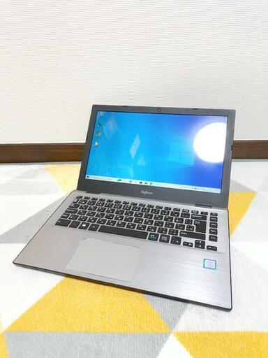 【サクサク動く♪ハイスペpc♪】スタイリッシュ　メタリックボディ　薄型　軽量　Windows10 core i5 SSD256GB 無線LAN　Wi-Fi　バッテリー稼働ok　ウェブカメラ搭載　セットアップ済み　すぐに使える　ノートPC　パソコン　オフィス　Office　中古　パソコン