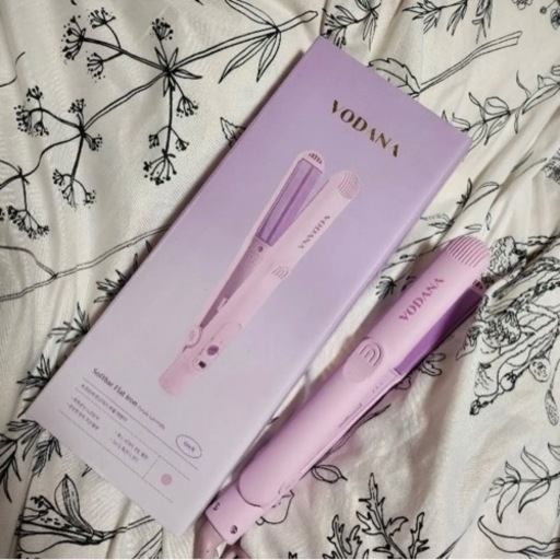 VODANA ツインベルベットバー ストレートアイロン ラベンダー 箱付き