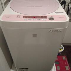 【ネット決済】SHARP　洗濯機　２０１８年製　５．５kg  ピンク