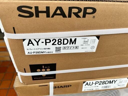 未使用　未開封品　SHARP　ルームエアコン AY-P28DM ■10畳程度■単相100V①