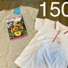 新品　キッズ　ガールズ　プリントTシャツ　ポロシャツ　150   2枚