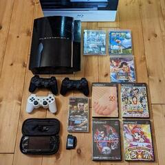 PS3本体(初代60GB)、ソフト、PSP(電池なし)