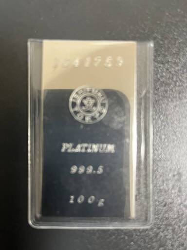 [55万]石福 Pt1000 プラチナインゴット 100g インゴットプレート プラチナ プレート