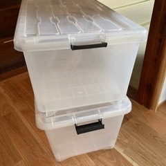 【受取予定者決定】プラスチック製ゴマ付き収納ボックス 