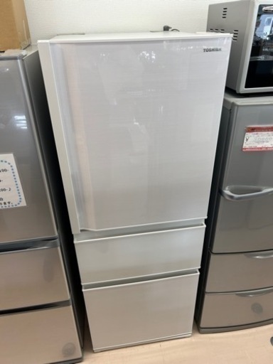 極美品　TOSHIBA 東芝 ノンフロン 冷凍冷蔵庫 VEGETA GR-T33SC ホワイト 右開き 2022年製 326L