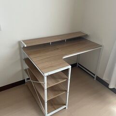 L型　机　デスク 120cm x 80cm x 81cm 片付け...