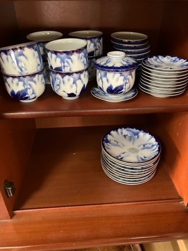 深川焼　茶碗蒸し9セット＋中皿10枚