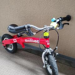 【キックバイク】ヘルメット＋新品サドル　へんしんバイクS（赤）