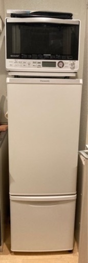 大型オーブンレンジ・冷蔵庫168L・洗濯機7kg　使用歴2年　6/2迄