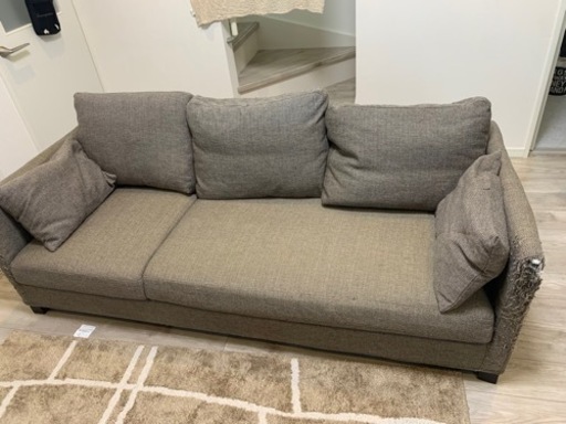 布張りカジュアルソファ 中古 札幌市 清田区 リサイクルショップ 